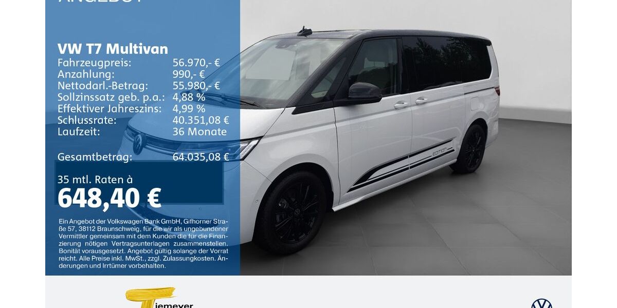 VW T7 Multivan 15.096 km 54.450 &euro; Bochum 44892